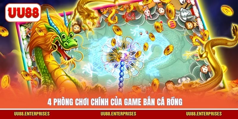 3 phòng chơi chính của game Bắn Cá Rồng
